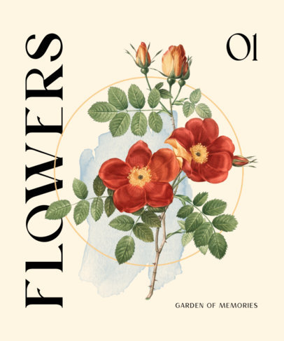 Illustrated T-Shirt Design Maker Featuring a Botanical Theme 