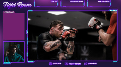 Twitch Overlay Design Template for a Sports-Themed Talk Show 4456-el1