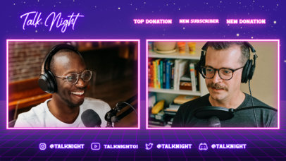 Twitch Overlay Design Template for Just Chatting Streamers
