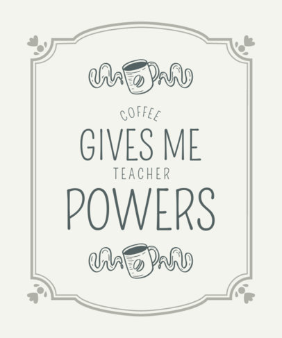 T-Shirt Design Template Featuring a Teachers’ Day Theme