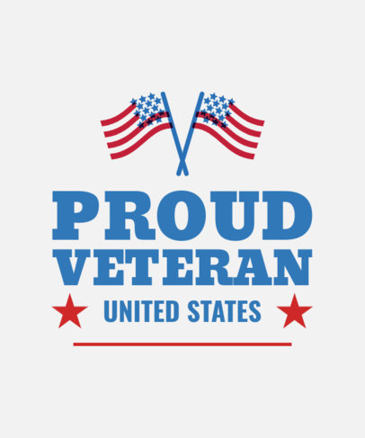 Veterans Day-Themed T-Shirt Design Creator Featuring the USA Flag 2993g-4010