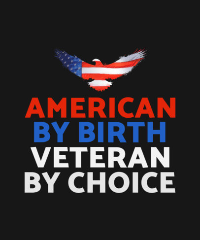 T-Shirt Design Creator With a Veterans Day Theme and an Eagle Graphic