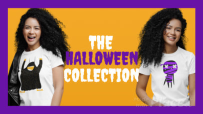 Facebook Cover Video Template for a Clothing Brand's Halloween Collection 2040a 4131