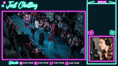 Twitch Overlay Generator with Glowing Colors for Just Chatting Streamers 4468c-el1