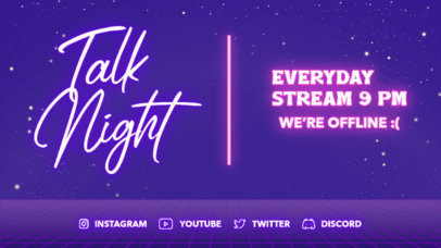 Twitch Offline Banner Design Template for Just Chatting Streamers