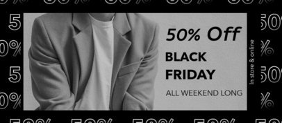 Monochromatic Facebook Cover Maker for a Black Friday Sale 4133