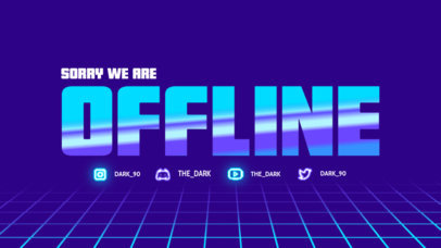 Twitch Offline Banner Maker Featuring a Bold Typeface with Metallic Texture