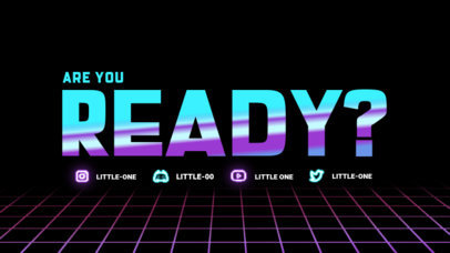 Twitch Starting Soon Screen Creator Featuring an 80's-Inspired Layout