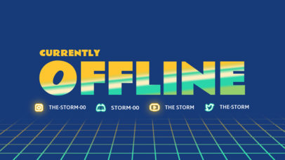 Offline Banner Generator for a Twitch Streamer Featuring Glowing Icons
