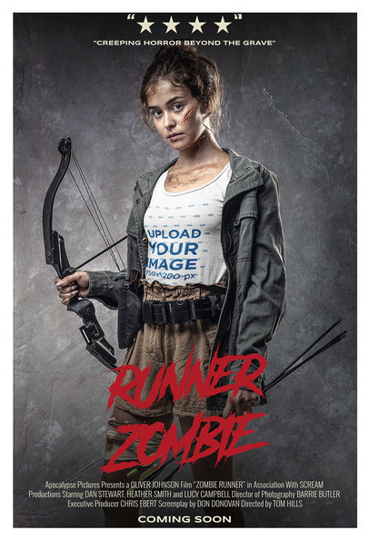Horror-Themed Tank Top Mockup Featuring a Young Woman