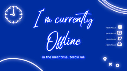 Neon-Colored Twitch Offline Banner Creator for a Music Streamer
