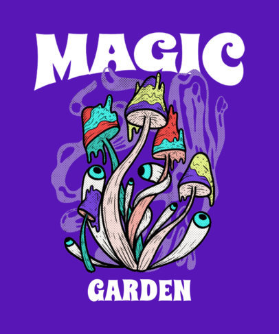 T-Shirt Design Maker Featuring Illustrated Hallucinogen Mushrooms 4121e