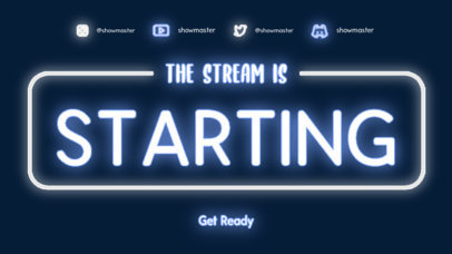 Starting Soon Screen Template for Music Streamers Featuring a Neon Theme 