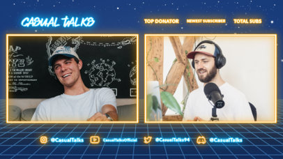 Twitch Overlay Design Creator Featuring a Neon Aesthetic