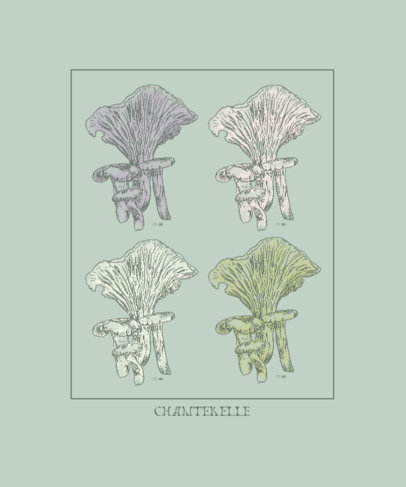 T-Shirt Design Creator Featuring Vintage Mushroom Illustrations