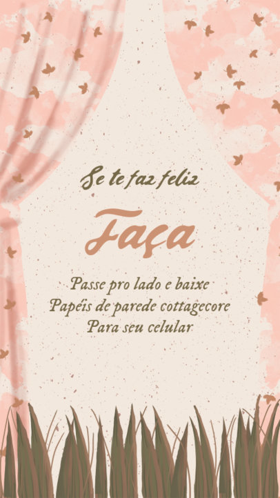 Facebook Story Maker Featuring a Cottagecore Aesthetic and Quotes 4099c