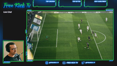 Soccer-Themed Twitch Overlay Maker for a Just Chatting Streamer