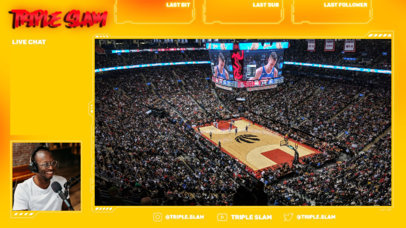 Twitch Overlay Template for a Just Chatting Stream About Sports