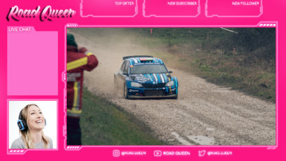 Girly Twitch Overlay Creator for a Racing Enthusiast Streamer 4456B-el1