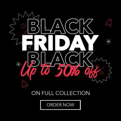 Ad Banner Maker Announcing Discounts for Black Friday 4131a
