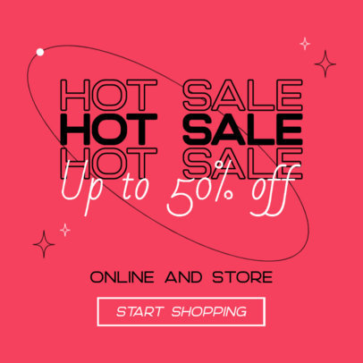 Ad Banner Template Announcing a Hot Sale During Black Friday 4131d