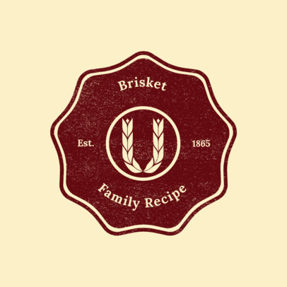 Logo Template for a Kosher Brand Featuring Badge Style Graphics