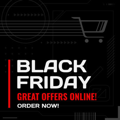 Black Friday-Themed Instagram Post Creator for an Online Sale
