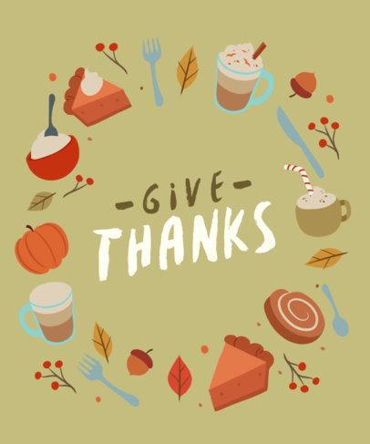 T-Shirt Design Maker With Thanksgiving Food Graphics