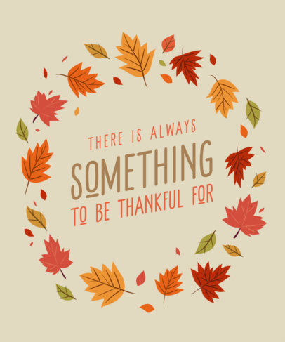 Thanksgiving-Themed T-Shirt Design Template Featuring a Quote