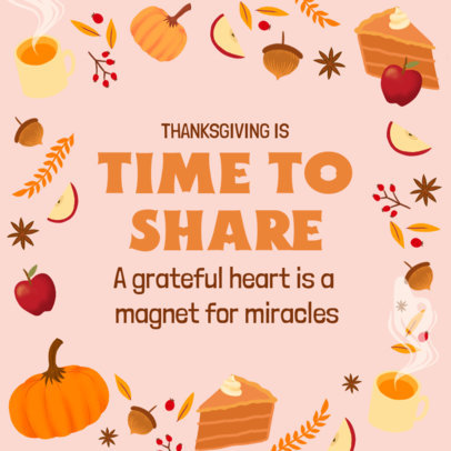 Thanksgiving-Themed Instagram Post Design Generator With Quotes