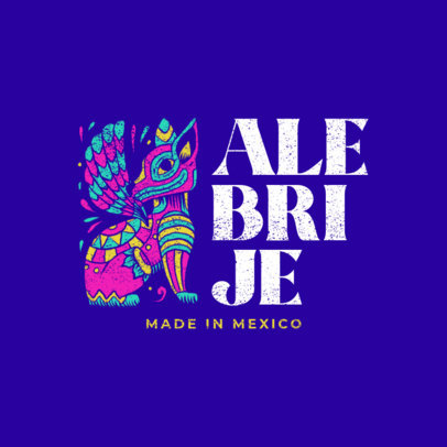 Logo Generator for a Mexican Mezcal Brand Featuring a Colorful Graphic
