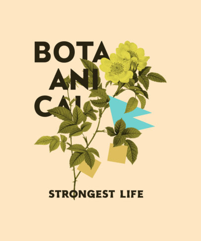 T-Shirt Design Creator Featuring a Botanical Theme 