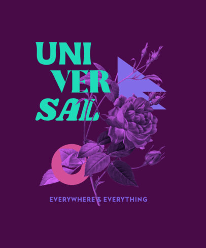 T-Shirt Design Maker Featuring a Rose Flower Clipart and Bold Fonts 