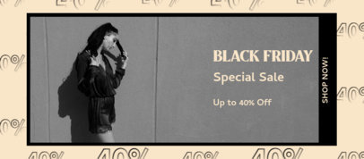 Fashion-Themed Facebook Cover Template for Black Friday 4133d