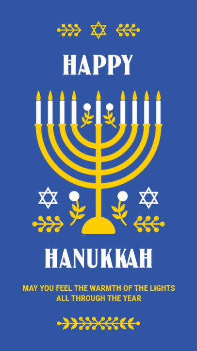 Instagram Story Template Featuring Hanukkah Graphics 4141