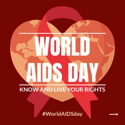 World AIDS Day-Themed Instagram Post Design Maker for a Carousel