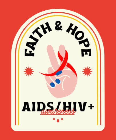 T-Shirt Design Maker for World AIDS Day Campaign with Illustrated Graphics