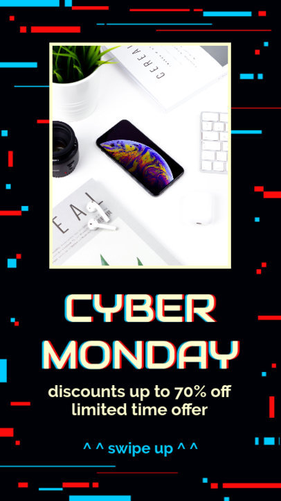 Instagram Story Template to Announce a Limited Offer for Cyber Monday 