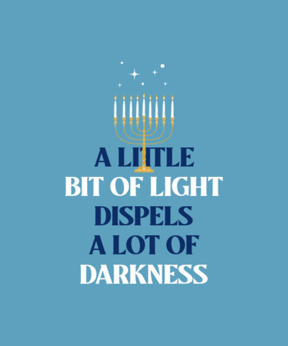 Illustrated T-Shirt Design Maker Featuring Hanukkah Quotes