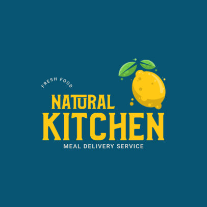 Meal Delivery Service Logo Generator with a Lemon Graphic