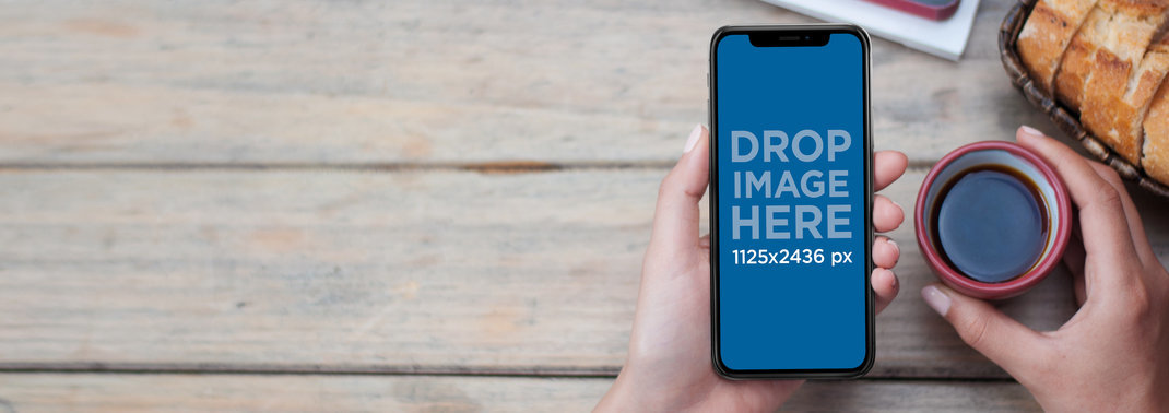 iPhone 11 Pro Mockup at a Breakfast Table
