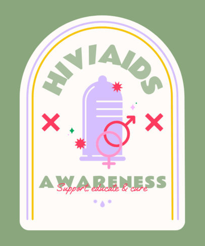 Illustrated T-Shirt Design Creator for an AIDS Awareness Campaign