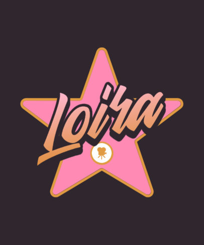 T-Shirt Design Template with Fun Barbie-Inspired Graphics