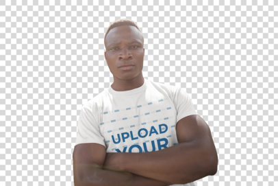 Transparent T-Shirt Mockup of a Serious-Looking Marine 40467-r-el2