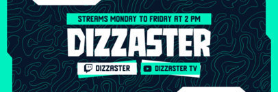 Twitter Header Maker for a Gaming Streamer with a Patterned Backdrop