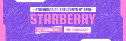 Twitter Header Generator for a Gaming Streamer with Girly Colors