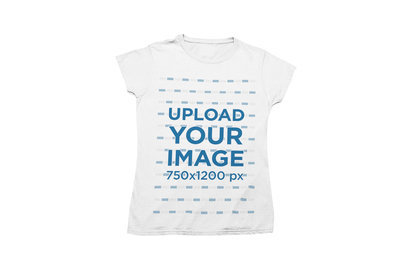 Transparent Flat Lay Women T-Shirt Mockup Featuring a Three Colors Surface