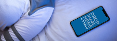 iPhone 11 Pro Mockup on a Woman's Bed