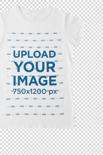 Transparent Mockup Featuring a Flat Laid T-Shirt Next to Some Shoes