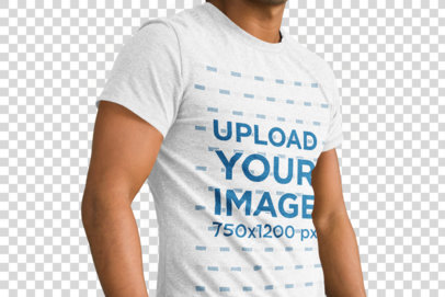 Transparent Young Man at a Skate Park T-Shirt Mockup a6098